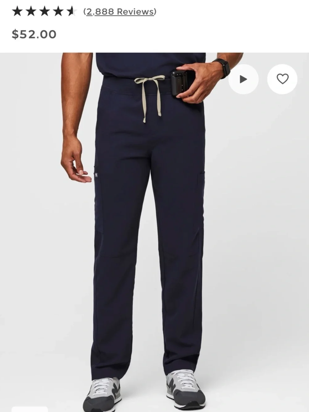 FIGS Mens Axim Scrub Pants M